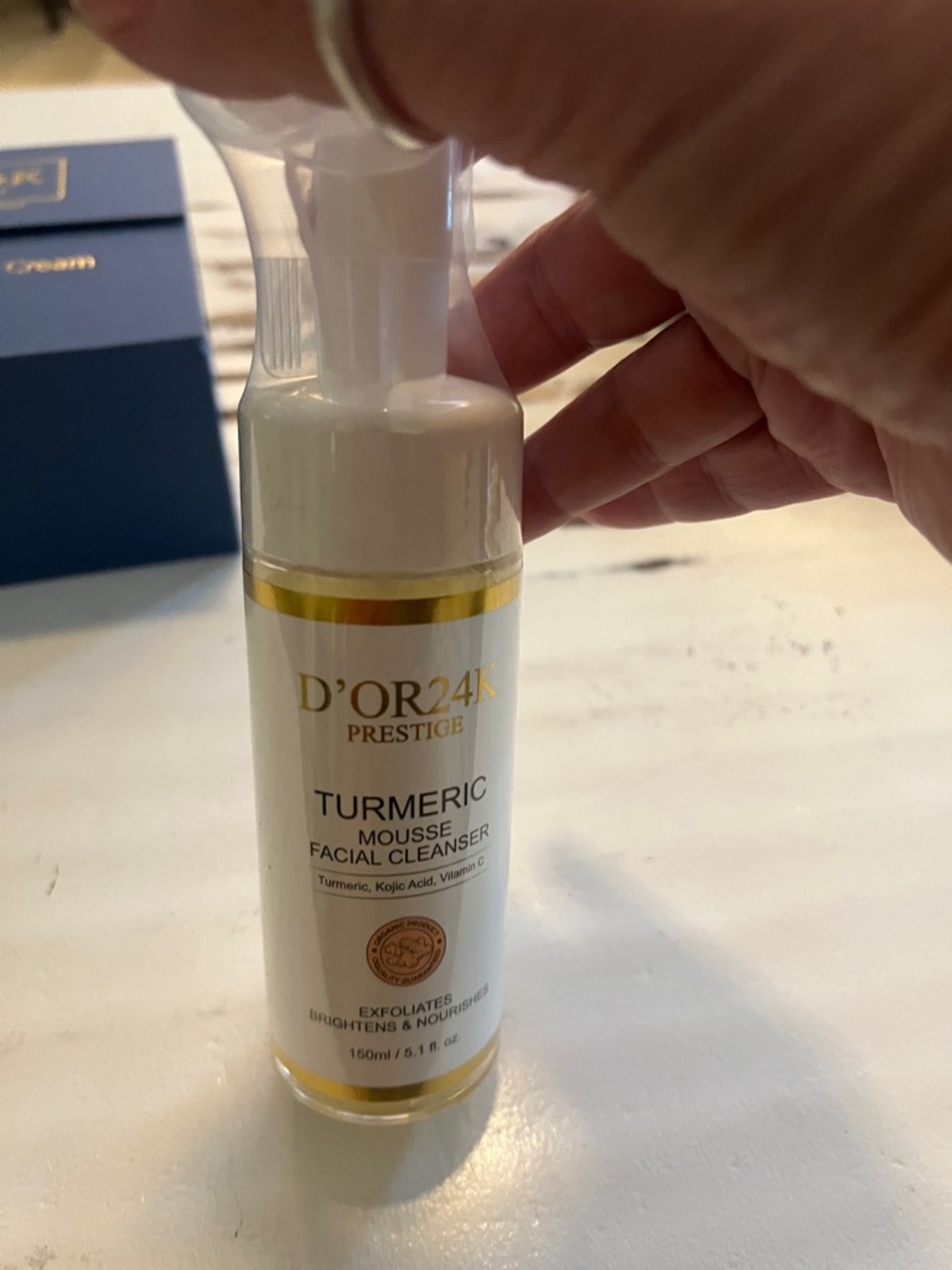 Dior Turmeric Mousse Facial Cleanser - White and Gold